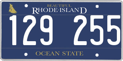 RI license plate 129255