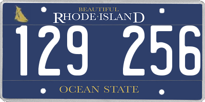 RI license plate 129256