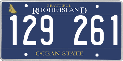 RI license plate 129261