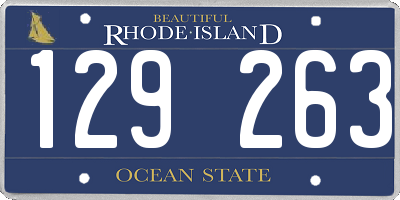 RI license plate 129263