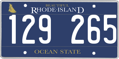 RI license plate 129265