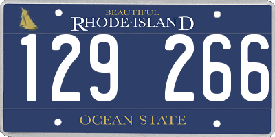 RI license plate 129266
