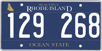 RI license plate 129268