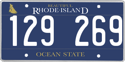 RI license plate 129269