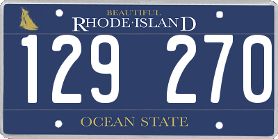 RI license plate 129270