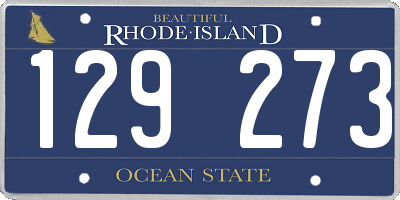 RI license plate 129273