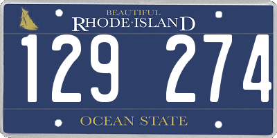 RI license plate 129274