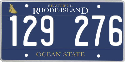 RI license plate 129276