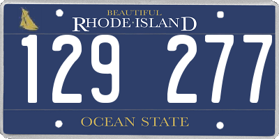 RI license plate 129277