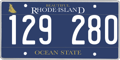 RI license plate 129280