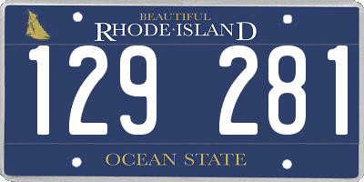 RI license plate 129281