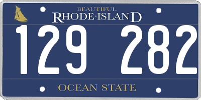 RI license plate 129282