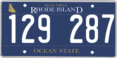 RI license plate 129287