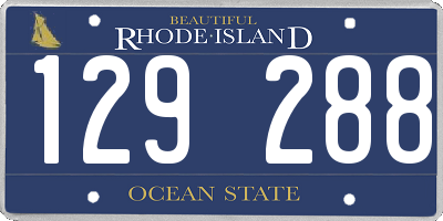 RI license plate 129288
