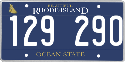RI license plate 129290