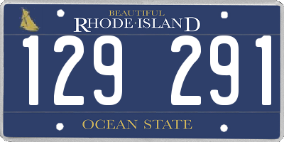RI license plate 129291