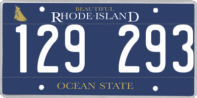 RI license plate 129293