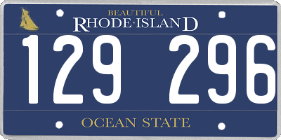 RI license plate 129296