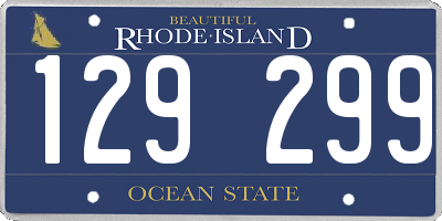 RI license plate 129299