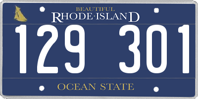 RI license plate 129301