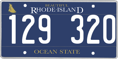 RI license plate 129320