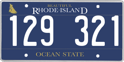 RI license plate 129321