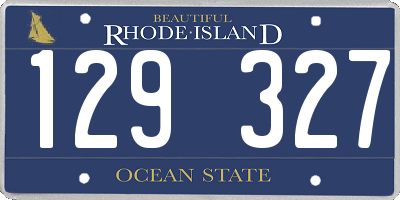 RI license plate 129327