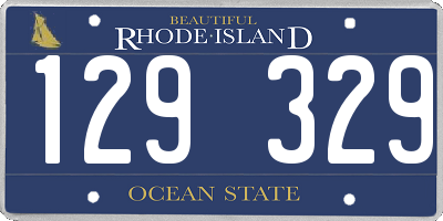 RI license plate 129329