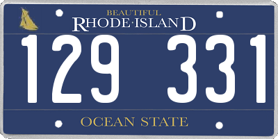 RI license plate 129331