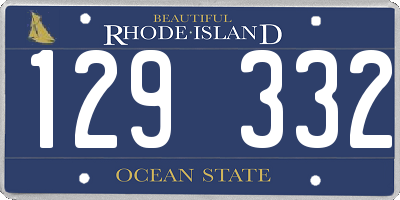RI license plate 129332