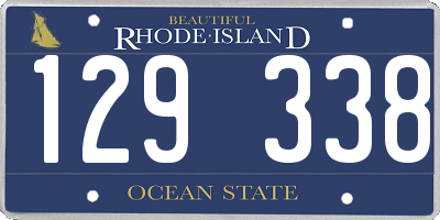 RI license plate 129338
