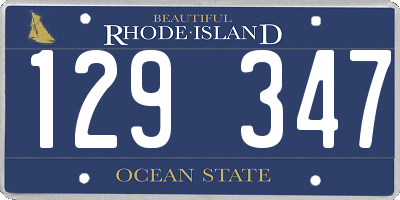 RI license plate 129347