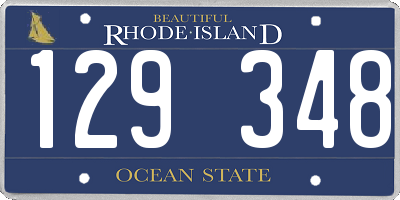 RI license plate 129348