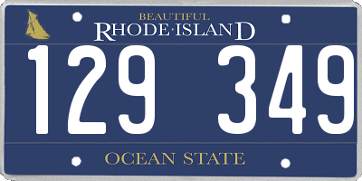 RI license plate 129349