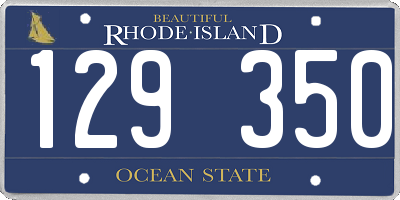 RI license plate 129350