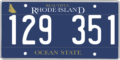 RI license plate 129351