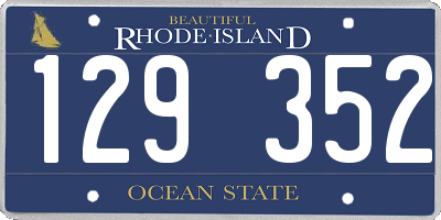 RI license plate 129352