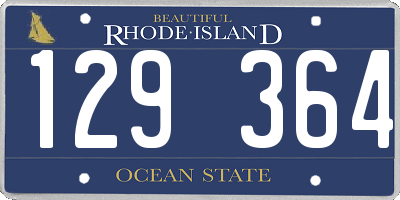 RI license plate 129364