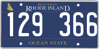 RI license plate 129366