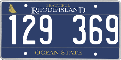 RI license plate 129369