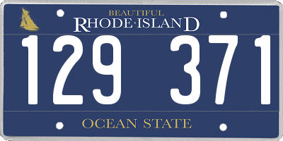 RI license plate 129371