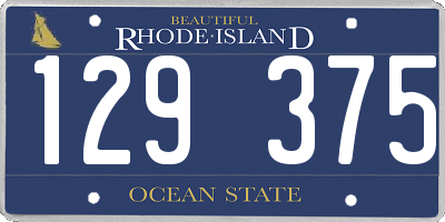 RI license plate 129375
