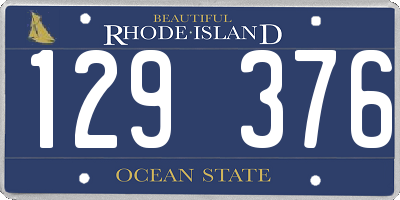 RI license plate 129376