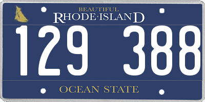 RI license plate 129388