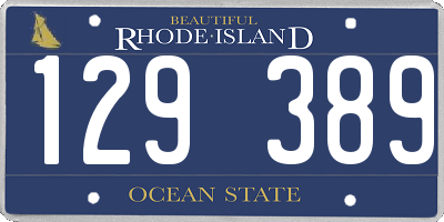 RI license plate 129389