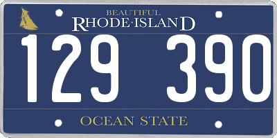 RI license plate 129390