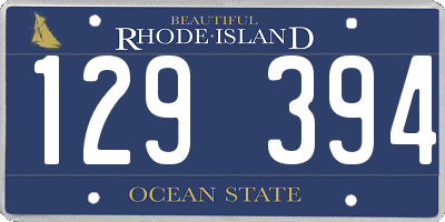 RI license plate 129394