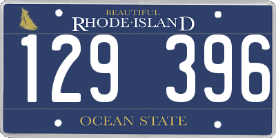 RI license plate 129396