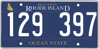 RI license plate 129397