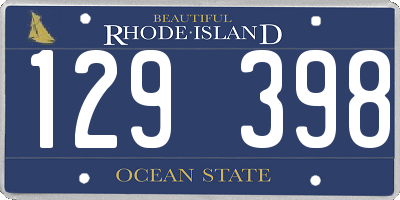 RI license plate 129398